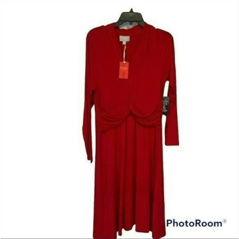 PURE Collection Scarlet Gathered Jersey Maxi Dress NWT